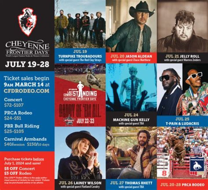 Cheyenne Frontier Days Announces Musical Lineup – McGraw, Urban, Lady Antebellum, Rascal Flatts, Etc.