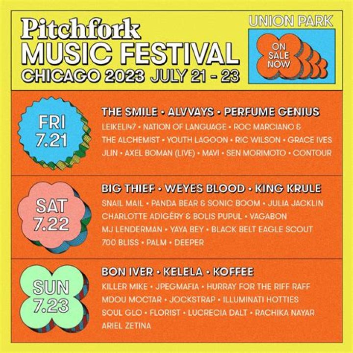 Lineup Announced For 2018 Pitchfork Music Fest