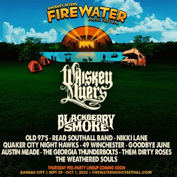 Whiskey Myers Firewater Music Festival Returns With Blackberry Smoke, Old 97’s, and More